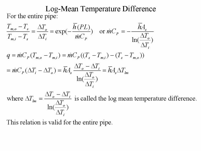 LogMean Temperature Difference